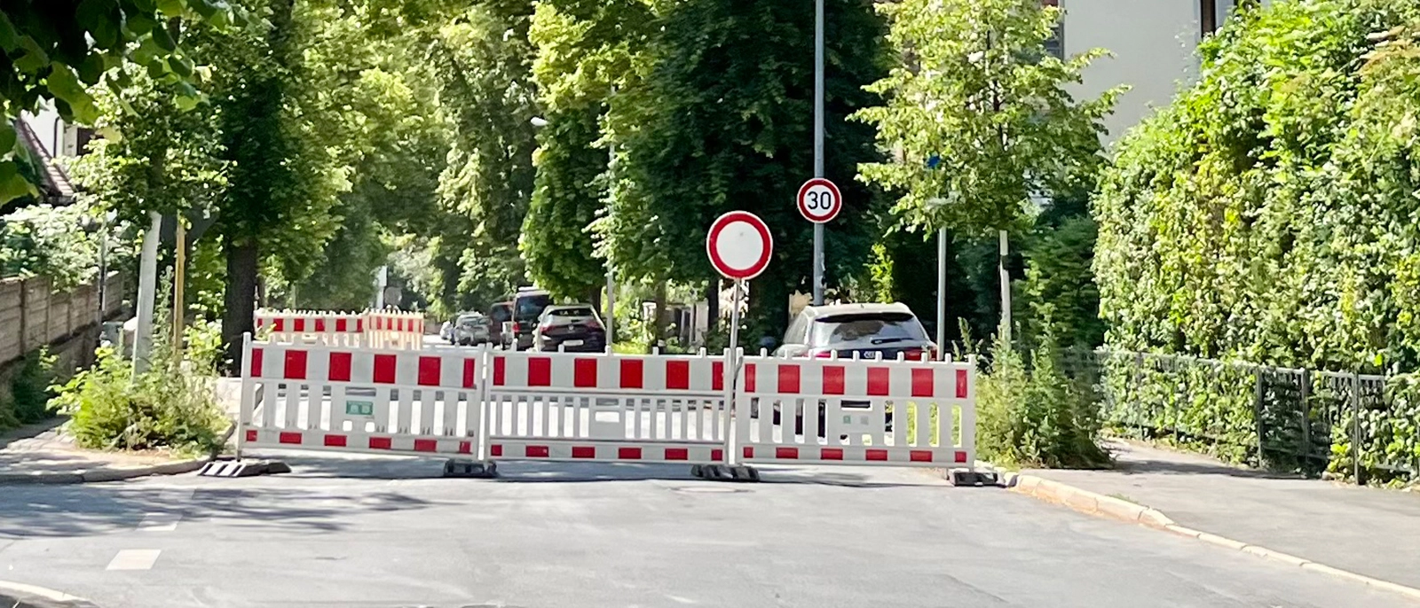 Straßensperrung Friedrich-Engels-Straße in Jena