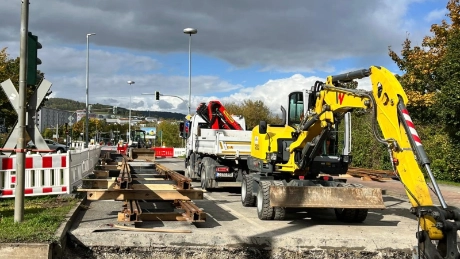 Baumaßnahme am Gleisdreieck Winzerla im Zeitplan  