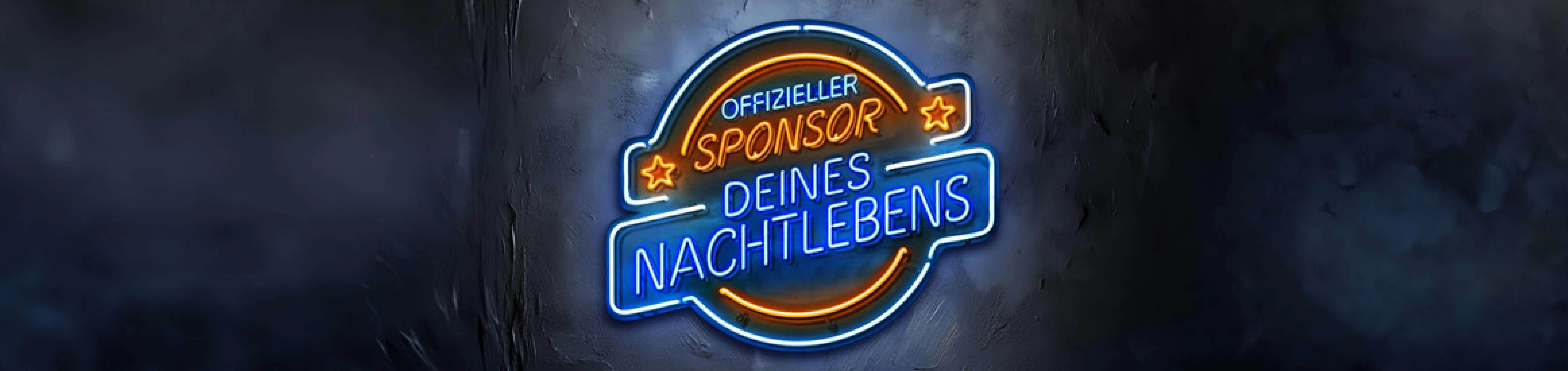 Leuchtreklame "Offizieller Sponsor"